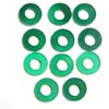 This listing is for 11 pcs pf Green Onyx Smooth Polished Round Rings 11 pcs 19 mm with 10 mm HOLE,,Length:,,Total Pcs: 11
